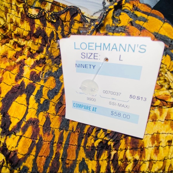 Beautiful Mixed Leopard Print Tube Maxi Dress Size L - Picture 9 of 11